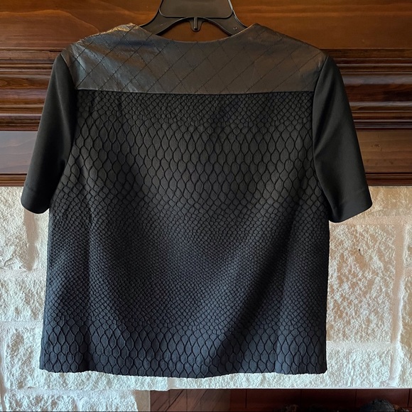 Dolce Vita leather and mixed texture top - Picture 2 of 5